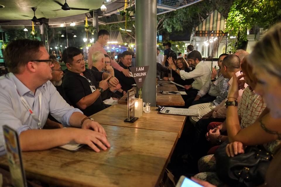 Having a drink after-party